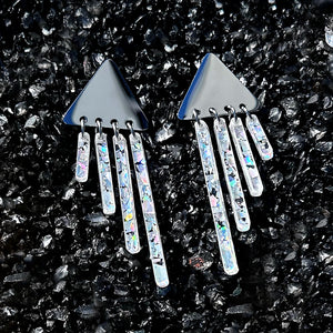 ICY CHIMETTES Silver Stud Earrings