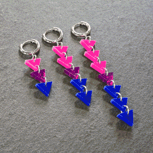 BI PRIDE MISMATCHED HUGGIE HOOPS TRIO