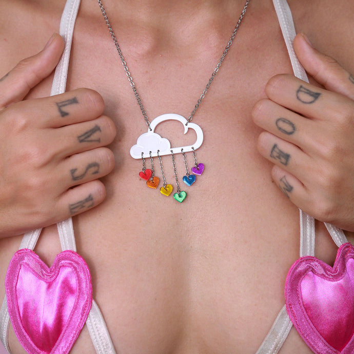 A LITTLE LOVE RAIN CLOUD NECKLACE