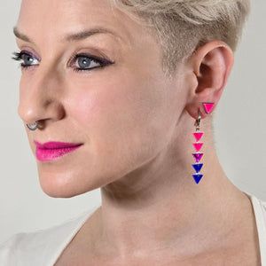 BI PRIDE MISMATCHED HUGGIE HOOPS TRIO