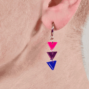 BI PRIDE MISMATCHED HUGGIE HOOPS TRIO